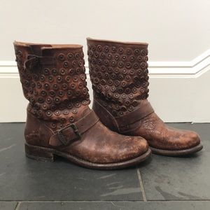 Frye studded booties